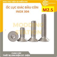 304 stainless steel CON head hexagon screw size M2.5x4, M2.5x5, M2.5x6, M2.5x8, M2.5x10, M2.5x12, 14