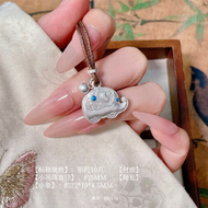 สร้อยคอจี้เงินแท้ S999 สำหรับผู้หญิง เครื่องประดับแฟชั่นสไตล์จีนย้อนยุค เครื่องประดับสุดโชคดีสำหรับว