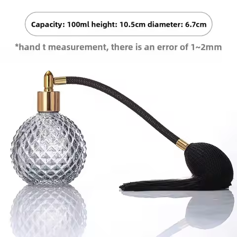 100ml Perfume Bottle Crystal Art Style Empty Refillable Perfume Atomizer Long Tassel Spray Bitter Bo