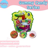 250g gummy candy/gummy candies snake candy worm gummy candies/gummies/fructose