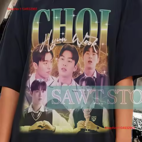 Limited Choi Hyun Wook K Drama Korean Pop T Shirt Vintage Retro vintage Washed fashion Versatile Com