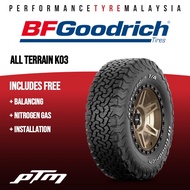 15 16 17 20 inch BF Goodrich All Terrain AT KO3 4X4 Tyre (FREE INSTALLATION/DELIVERY) BFGOODRICH TAY