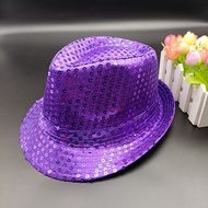 (Ready Stock) Sequins Fedora Hat Shiny Jazz Dance Party Retro Show Glitter Boy Girl Man Woman Stage
