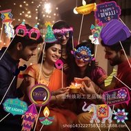 NEW 2023 Happy Diwali Photo Booth Props  25 Piece India Festival of Lights Photo Prop Kit Deepavali Party  Happy Deepavali Decorations Gift