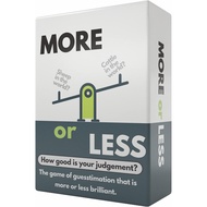 More or Less Card Game How Good Is Your Judgement First Edition 1pc Educational Games Have a Guess T