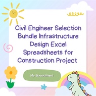 Civil Engineer Selection Bundle Infrastructure Design Excel Spreadsheets for Construction Project