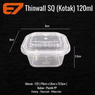 Thinwall Square, Plastic Box, Lunch Box Container 120ml-150ml (25pcs)