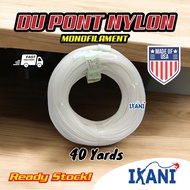 DU PONT MONOFILAMENT 40 YARDS MADE OF USA absssorber shock Leader FISHING LEADER LINE TALI PERAMBUT