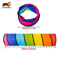LAHOMIA Kids Play Tunnel Foldable Multicolored Children Kid Toy Crawl Tunnel Toy Tent for Indoor Chi