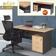 🏆Package 4ft 5ft 6ft Table with 3 Drawer🏆Office Table Promotion Set / Meja Pejabat sekali Laci Berku
