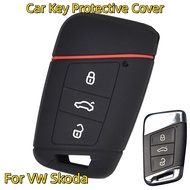 Car Key Protective Cover for VW Passat Jetta/Skoda Superb A7/KODIAQ Silicone Car Key Cover