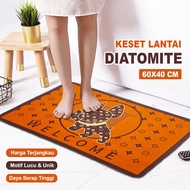 Cute Patterned Diatomite Doormat 60x40Cm Bathroom Original 100% Anti-Slip DD-32A
