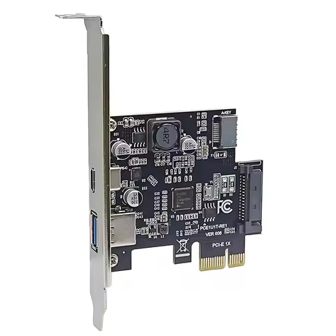 PCIE USB 3.0 + Type C + Type-E Expansion Card with SATA Power NEC720201 Chip Controller PCI Express 