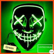 Topeng Hantu LED  Topeng Hacker Topeng Joker Topeng Spiderman Halloween Mask Topeng LED Mask Cosplay