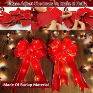 Bow Christmas Tree Red Large Christmas Decorations Outdoor Christmas Bows For Gift Wrapping Wreath Ribbonbow Decorative Topper Knot Gift Glittering Ornaments Wreaths