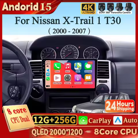 Android 15 Carplay Auto For Nissan X-Trail X Trail X - Trail 1 T30 2000 - 2007 Car Radio Multimedia 
