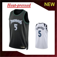 【Heat-pressed】New Basketball Jerseys 5 Anthony Edwards Jersey