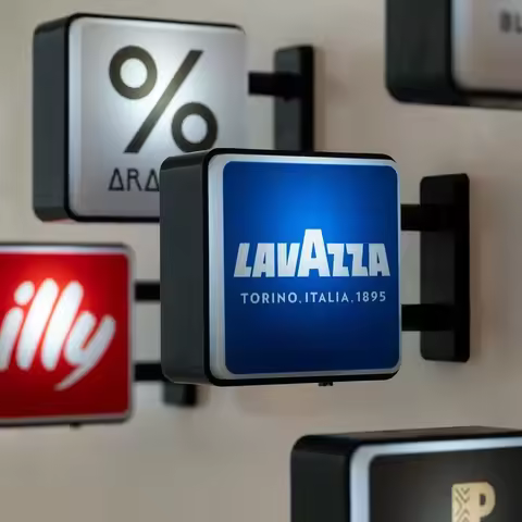 World Classic Coffee Brands Light Sign Refrigerator Magnet Coffee Machine Decor Lavassa Coffee Illy 