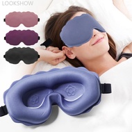 LOOKSHOW 3D Sleeping Eye Mask Memory Foam Block Out Light Sleep Mask Eye Shade Blindfold for Eye Sle