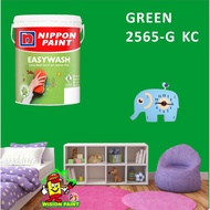 GREEN 2565-G KC ( 5L ) Nippon Paint Interior Vinilex Easywash Lustrous / EASY WASH / EASY CLEAN
