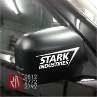 Car sticker cutting sticker Cool stark industries Rearview Mirror -02
