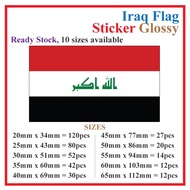 Iraq Flag Sticker Rectangle Postcard / Stiker Pelekat Poskad Bendera Iraq