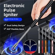 Rechargeable Electronic Arc Lighter Set - USB-C Charging, Pulse Ignition, Windproof & Multi-function