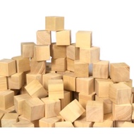 KAYU Aesthetic WOODEN CUBE BLOCK SIZE 2X2X2