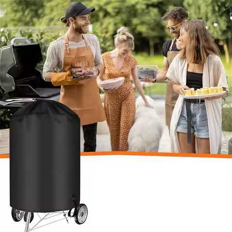 Outdoor BBQ Grill Cover, Heavy Duty Waterproof Barbecue Cover, Oxford Fabric Protector for Char-Broi