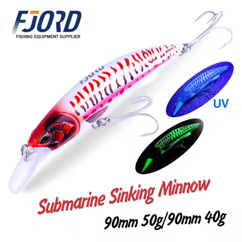 FJORD Heavy Minnow 90S 40g 50g Saltwater Sea Fishing Lure Submarine Shot Professional Artificial Bai