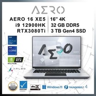 Gigabyte 技嘉 AERO 16 YE5 RTX3080Ti (Windows 11 Pro) 創作者手提電腦