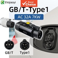 Evqiaoyi Ev Charging Adapter 32a 7kw Gb/t to J1772 Type1 Portable for J1772 Evs
