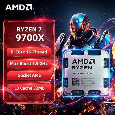 AMD Ryzen 7 9700X AMD R7 9700X CPU 8-Core 16-Thread 5.5GHz Unlocked Desktop Processor Socket AM5 Gam