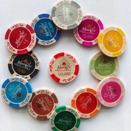 Clay Chip Coin Mahjong Texas Hold'em Dedicated Chip Chess Room Token Points Reward Card