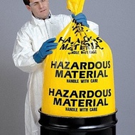 20 PCS Hazardous Material Disposal Waste Bag 40L 120L Garbage Yellow Plastic Bags
