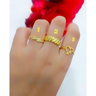 [ACC PEKANBARU] 24K GOLD PLATED RING + 24K CRYSTAL PLATED RING