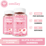 Omilay กลูต้า คลอลาเจน Glutathione Collagen Gummy with Vitamin C for Hair Skin Nails Health Collagen