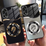 Oppo A17 / A17K / A58 5G / A78 / A98 5G Case Luxurious, elegant tempered glass, DRAGON FOCUS