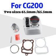 Motorcycle cylinder block kit two sizes 63.5mm / 56.5 CG125 for CG200 with piston, gasket