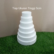 Dummy Cake Styrofoam Gabus untuk Tower Snack Kue. Tinggi 5 cm