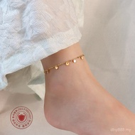 低价促销 anklet 脚链 饰品legchain圆片流苏脚链 钛钢18k金脚饰沙滩饰品 S113礼物 饰品9.22