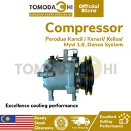 (READY STOCK) Compressor, Perodua  Kancil/ Kelisa/ Kenari/ Myvi 1.0,DENSO System, Recond.