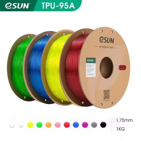 eSUN Flexible TPU Filament 1.75mm,TPU 95A 3D Printer Filament 1KG 2.2 LBS Spool 3D Printing Material