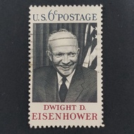 1969 Stamp USA-Complete Unique Used Stamp-6c. Dwight D. Eisenhower,-34th President