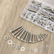 232 Pcs Rustproof Nut and Bolt Set Long Lasting M6 M8 M10 M12 Nut and Bolt Assortment Kit for Home A