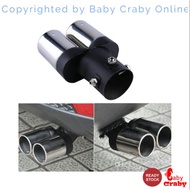 Kepala ekzos kereta - Car Vehicle Twins Stright Exhaust Rear Tail Tip