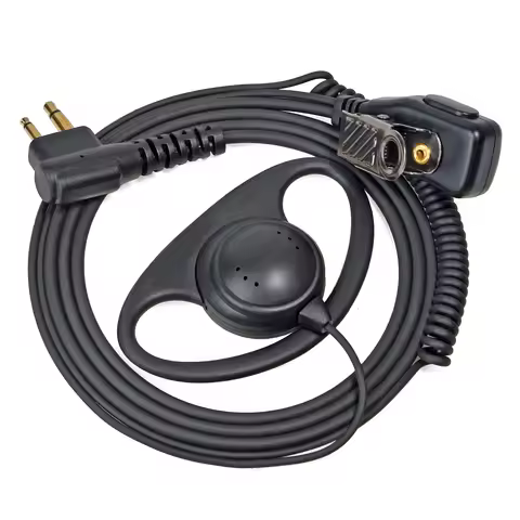 D-Ring Radio Earpiece,Surveillance Security Headset with PPT Mic Compatible with Motorola DP1400 CP0