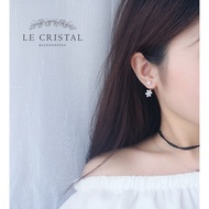 Begonia - 925 silver earrings with pearls K1CH12c