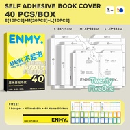 ENMY Self Adhesive Book Cover Transparent Frosted Book Wrapping Set