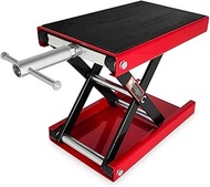 Motorcycle Scissor Jack,Scissor Lift Jack with Wide Steel Deck,Safety Lock & Tool Tray, Dirtbike Sta